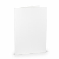 PAPERADO 10 Faltkarten DIN A5 Weiß gerippt - Doppelkarten vorgefaltet blanko 220 g/m² - 14,8 x 21 cm - Klappkarten Basteln Einladungskarten Hochzeit Kommunion