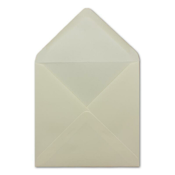 25 Quadratische Briefumschläge Creme - 15,5 x 15,5 cm - 100 g/m² - Spitze Klappe mit Nassklebung Post-Umschläge ohne Fenster von Ihrem Glüxx-Agent