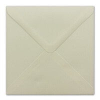 25 Quadratische Briefumschläge Creme - 15,5 x 15,5 cm - 100 g/m² - Spitze Klappe mit Nassklebung Post-Umschläge ohne Fenster von Ihrem Glüxx-Agent
