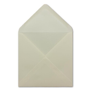 40 Quadratische Briefumschläge Creme - 15,5 x 15,5 cm - 100 g/m² - Spitze Klappe mit Nassklebung Post-Umschläge ohne Fenster von Ihrem Glüxx-Agent