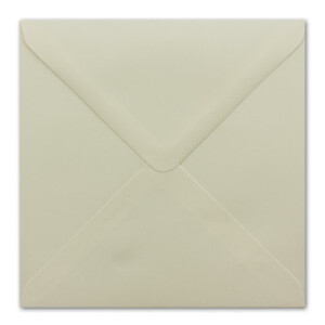 50 Quadratische Briefumschläge Creme - 15,5 x 15,5 cm - 100 g/m² - Spitze Klappe mit Nassklebung Post-Umschläge ohne Fenster von Ihrem Glüxx-Agent