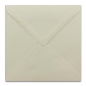 50 Quadratische Briefumschläge Creme - 15,5 x 15,5 cm - 100 g/m² - Spitze Klappe mit Nassklebung Post-Umschläge ohne Fenster von Ihrem Glüxx-Agent