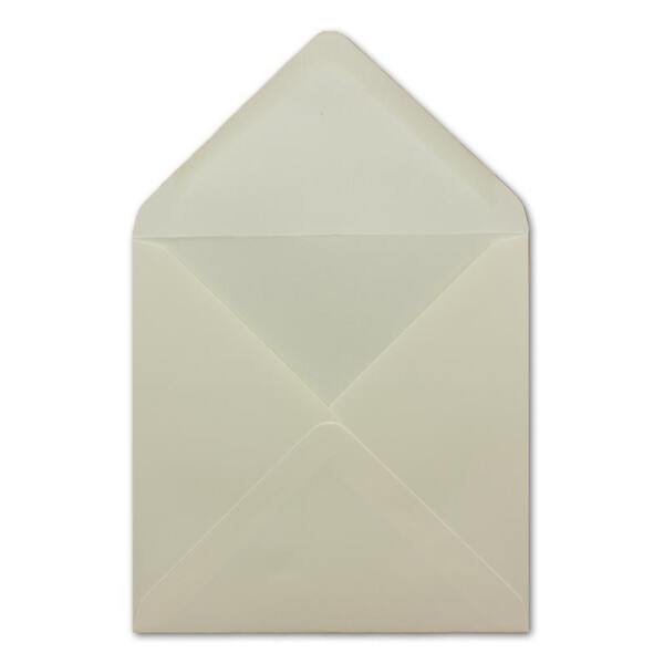 125 Quadratische Briefumschläge Creme - 15,5 x 15,5 cm - 100 g/m² - Spitze Klappe mit Nassklebung Post-Umschläge ohne Fenster von Ihrem Glüxx-Agent