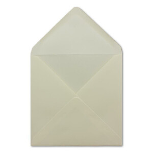 200 Quadratische Briefumschläge Creme - 15,5 x 15,5 cm - 100 g/m² - Spitze Klappe mit Nassklebung Post-Umschläge ohne Fenster von Ihrem Glüxx-Agent