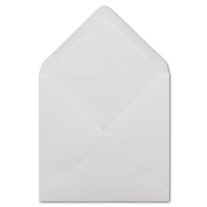 25 Quadratische Briefumschläge Weiß - 15,5 x 15,5 cm - 100 g/m² - Spitze Klappe mit Nassklebung Post-Umschläge ohne Fenster von Ihrem Glüxx-Agent