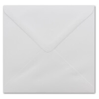 150 Quadratische Briefumschläge Weiß - 15,5 x 15,5 cm - 100 g/m² - Spitze Klappe mit Nassklebung Post-Umschläge ohne Fenster von Ihrem Glüxx-Agent