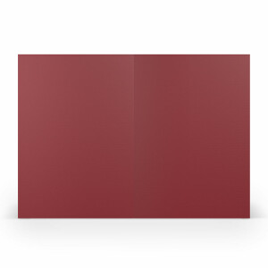 PAPERADO 1000 Faltkarten DIN A5 Rosso gerippt Dunkel-Rot - Doppelkarten vorgefaltet blanko 220 g/m² - 14,8 x 21 cm - Klappkarten Basteln Einladungskarten Hochzeit Kommunion