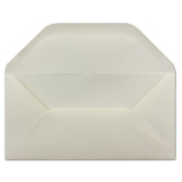 75 DIN Lang Briefumschläge Creme - 11x22 cm - 120 g/m² Nassklebung Post-Umschläge ohne Fenster mit gerader trapezförmiger Klappe - Glüxx-Agent