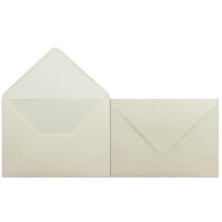 75 DIN C5 Briefumschläge Creme - 16,2 x 22,9 cm - 100 g/m² - Spitze Klappe mit Nassklebung Post-Umschläge ohne Fenster von Ihrem Glüxx-Agent