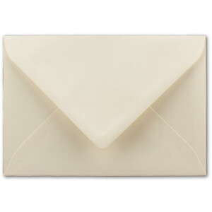 25 DIN B6 Briefumschläge Vanille - 12,5 x 17,5 cm - 80 g/m² Nassklebung Post-Umschläge ohne Fenster für Einladungen - Serie Colours-4-you