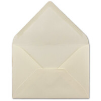 50 DIN B6 Briefumschläge Vanille - 12,5 x 17,5 cm - 80 g/m² Nassklebung Post-Umschläge ohne Fenster für Einladungen - Serie Colours-4-you