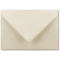 50 DIN B6 Briefumschläge Vanille - 12,5 x 17,5 cm - 80 g/m² Nassklebung Post-Umschläge ohne Fenster für Einladungen - Serie Colours-4-you