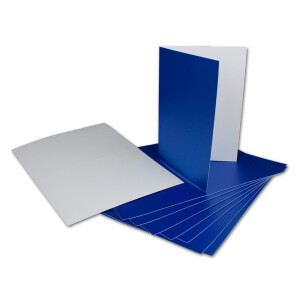 200x Klappkarten blanko mit Umschlag - DIN A6 / C6 Blau matt glänzend - Faltkarten A6 10,5 x 14,7 cm mit Briefumschläge C6 11,5 x 16 cm - Karten Umschlag Set von Glüxx Agent