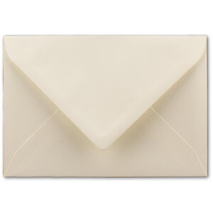 100 DIN B6 Briefumschläge Vanille - 12,5 x 17,5 cm - 80 g/m² Nassklebung Post-Umschläge ohne Fenster für Einladungen - Serie Colours-4-you