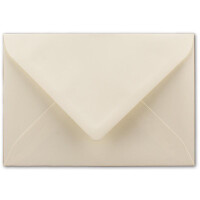 100 DIN B6 Briefumschläge Vanille - 12,5 x 17,5 cm - 80 g/m² Nassklebung Post-Umschläge ohne Fenster für Einladungen - Serie Colours-4-you