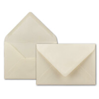 100 DIN B6 Briefumschläge Vanille - 12,5 x 17,5 cm - 80 g/m² Nassklebung Post-Umschläge ohne Fenster für Einladungen - Serie Colours-4-you