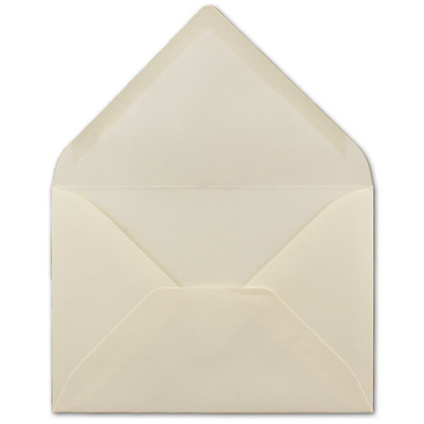150 DIN B6 Briefumschläge Vanille - 12,5 x 17,5 cm - 80 g/m² Nassklebung Post-Umschläge ohne Fenster für Einladungen - Serie Colours-4-you