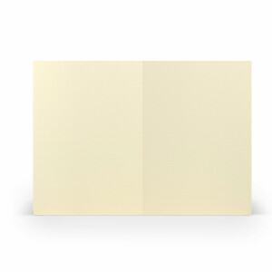 PAPERADO 100 Faltkarten DIN B6 Chamois gerippt Creme Beige - Doppelkarten vorgefaltet blanko 220 g/m² - 12 x 16,9 cm - Klappkarten Basteln Einladungskarten Hochzeit Kommunion
