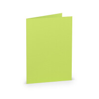 PAPERADO 25 Faltkarten DIN B6 Maigrün gerippt Hell-Grün Gelbgrün - Doppelkarten vorgefaltet blanko 220 g/m² - 12 x 16,9 cm - Klappkarten Basteln Einladungskarten Hochzeit Kommunion