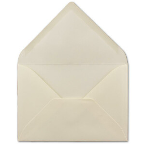 200 DIN B6 Briefumschläge Vanille - 12,5 x 17,5 cm - 80 g/m² Nassklebung Post-Umschläge ohne Fenster für Einladungen - Serie Colours-4-you