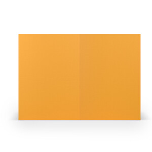 PAPERADO 100 Faltkarten DIN B6 - Ocker gerippt Orange - 220 g/m² - 12 x 16,9 cm - Blanko Doppelkarten Klappkarten Basteln Einladungskarten