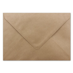 250 DIN C5 Briefumschläge Kraftpapier gerippt - 16,2 x 22,9 cm - 100 g/m² - Spitze Klappe mit Nassklebung Umschläge ohne Fenster - Glüxx-Agent