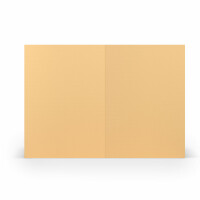 PAPERADO 50 Faltkarten DIN B6 Melon gerippt Lachs - Doppelkarten vorgefaltet blanko 220 g/m² - 12 x 16,9 cm - Klappkarten Basteln Einladungskarten Hochzeit Kommunion