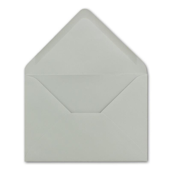 100 DIN B6 Briefumschläge Hellgrau - 12,5 x 17,5 cm - 80 g/m² Nassklebung Post-Umschläge ohne Fenster für Einladungen - Serie Colours-4-you