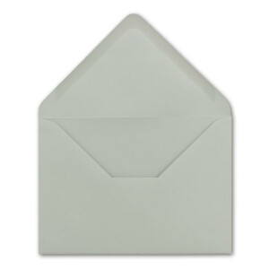 200 DIN B6 Briefumschläge Hellgrau - 12,5 x 17,5 cm - 80 g/m² Nassklebung Post-Umschläge ohne Fenster für Einladungen - Serie Colours-4-you