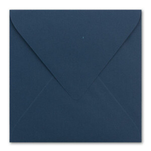 25 Stück Briefumschläge in Dunkel-blau - Quadratisch 14 x 14 cm - Nassklebung - Spitze Verschlussklappe - ideal für Weihnachten, Hochzeit & Einladungen - Glüxx-Agent