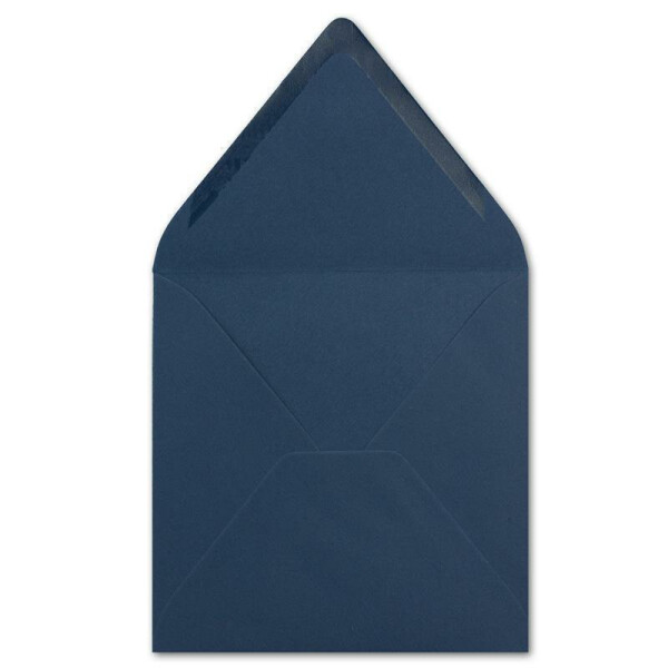 50 Stück Briefumschläge in Dunkel-blau - Quadratisch 14 x 14 cm - Nassklebung - Spitze Verschlussklappe - ideal für Weihnachten, Hochzeit & Einladungen - Glüxx-Agent