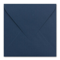 200 Stück Briefumschläge in Dunkel-blau - Quadratisch 14 x 14 cm - Nassklebung - Spitze Verschlussklappe - ideal für Weihnachten, Hochzeit & Einladungen - Glüxx-Agent