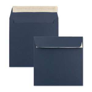 700 Quadratische Brief-Umschläge Dunkel-Blau - 15,5 x 15,5 cm - 120 g/m² Haftklebung stabile Kuverts ohne Fenster  -  von Ihrem Glüxx-Agent