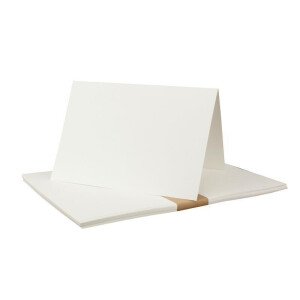 50x Einlegeblatt für PAPERADO in weiss - Grammatur: 90 g/m² - DIN B6 - geschlossen 16,5 x 11,8 cm, offen: 16,5 x 23,6 cm - mit Nutung