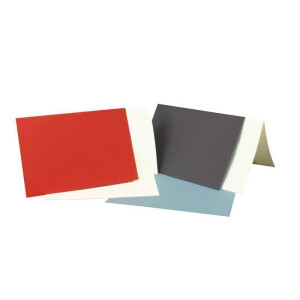 50x Einlegeblatt für PAPERADO in creme - Grammatur: 90 g/m² - DIN A6 - geschlossen 10,0 x 14,3 cm, offen: 20,0 x 14,3 cm - mit Nutung
