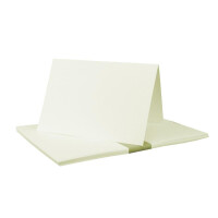 1000x Einlegeblatt für PAPERADO in creme - Grammatur: 90 g/m² - DIN A6 - geschlossen 10,0 x 14,3 cm, offen: 20,0 x 14,3 cm - mit Nutung