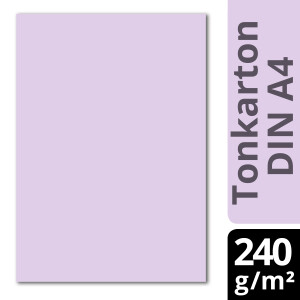 50 Blatt Tonkarton DIN A4 - Flieder - 240 g/m² dicker Bastelkarton - 21,0 x 29,7 cm Pappe zum basteln für Fotoalbum Menükarte Bedruckbar DIY kreativ sein