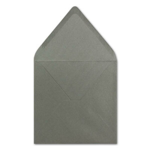 75 Stück Briefumschläge Silber-Metallic - Quadratisch 14 x 14 cm - Nassklebung - Spitze Verschlussklappe - ideal für Weihnachten, Hochzeit & Einladungen - Glüxx-Agent
