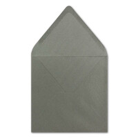 100 Stück Briefumschläge Silber-Metallic - Quadratisch 14 x 14 cm - Nassklebung - Spitze Verschlussklappe - ideal für Weihnachten, Hochzeit & Einladungen - Glüxx-Agent