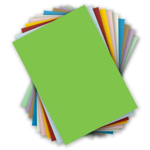 50 Blatt Tonkarton DIN A4 - Bunt 10 Farben Mix - 240 g/m² dicker Bastelkarton - 21,0 x 29,7 cm Pappe zum basteln für Fotoalbum Menükarte Bedruckbar DIY kreativ sein