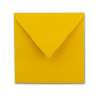 25 Quadratische Briefumschläge Honiggelb  15,5 x 15,5 cm 110 g/m² Nassklebung Post-Umschläge ohne Fenster  ideal für Weihnachten Grußkarten Einladungen von Ihrem Glüxx-Agent