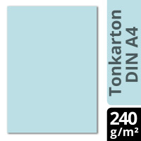 150 Blatt Tonkarton DIN A4 - Hellblau Blau - 240 g/m² dicker Bastelkarton - 21,0 x 29,7 cm Pappe zum basteln für Fotoalbum Menükarte Bedruckbar DIY kreativ sein