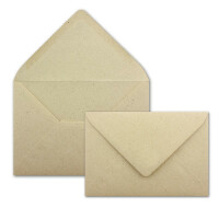 25x ÖKO Briefpapier DIN A4 mit Briefumschlägen DIN C6 aus Graspapier -  Recycling Papier 120 g/m² - Umwelt Bastelpapier für Einladungen oder Briefpost - Glüxx Agent