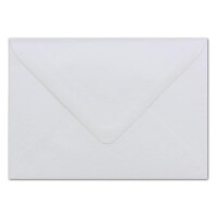 50 DIN C6 Briefumschläge Weiß 11,4 x 16,2 cm - 80 g/m² Nassklebung spitze Klappe - ideal für Weihnachten Grußkarten Einladungen - Glüxx-Agent