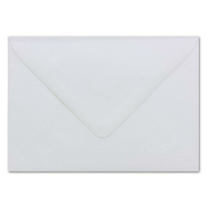 75 DIN C6 Briefumschläge Weiß 11,4 x 16,2 cm - 80 g/m² Nassklebung spitze Klappe - ideal für Weihnachten Grußkarten Einladungen - Glüxx-Agent