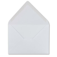75 DIN C6 Briefumschläge Weiß 11,4 x 16,2 cm - 80 g/m² Nassklebung spitze Klappe - ideal für Weihnachten Grußkarten Einladungen - Glüxx-Agent