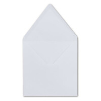50 Quadratische Briefumschläge Weiß 12,5 x 12,5 cm 120 g/m² Nassklebung Kuverts ohne Fenster ideal für Weihnachten, Einladungen oder zur Aufbewahrung von CD/DVD/Blue-Ray