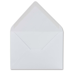 100 DIN C6 Briefumschläge Weiß 11,4 x 16,2 cm - 80 g/m² Nassklebung spitze Klappe - ideal für Weihnachten Grußkarten Einladungen - Glüxx-Agent