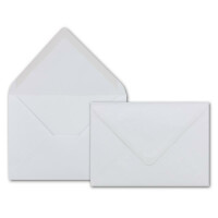 100 DIN C6 Briefumschläge Weiß 11,4 x 16,2 cm - 80 g/m² Nassklebung spitze Klappe - ideal für Weihnachten Grußkarten Einladungen - Glüxx-Agent