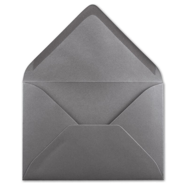 150 DIN B6 Briefumschläge Graphit-Grau - 12,5 x 17,5 cm - 80 g/m² Nassklebung Post-Umschläge ohne Fenster für Einladungen - Serie Colours-4-you